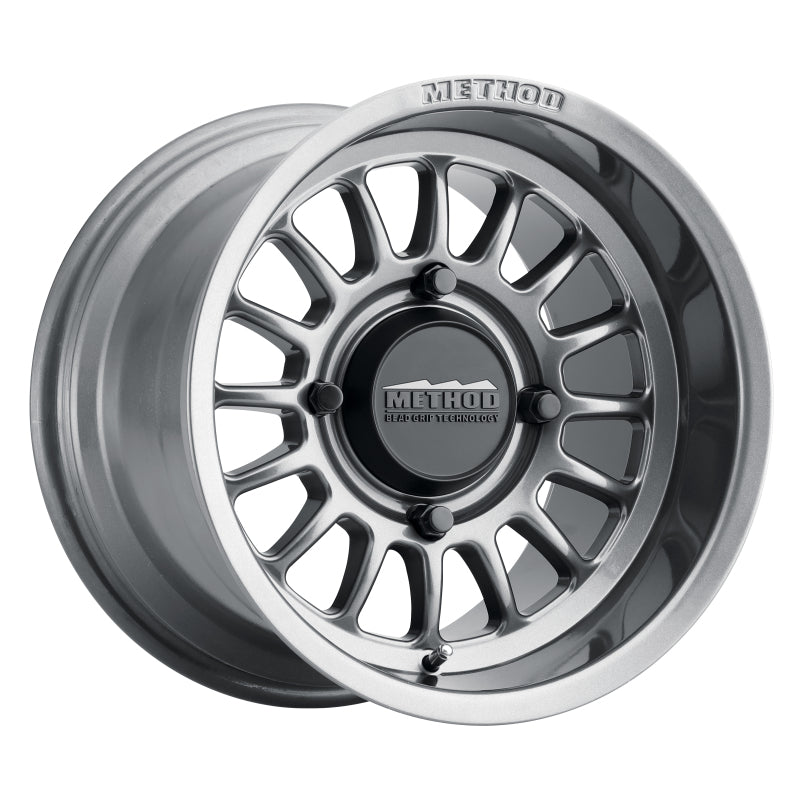 Method Wheels Method MR411 Bead Grip 14x7 / 4+3/13mm Offset / 4x156 / 132mm CB Gloss Titanium Wheel