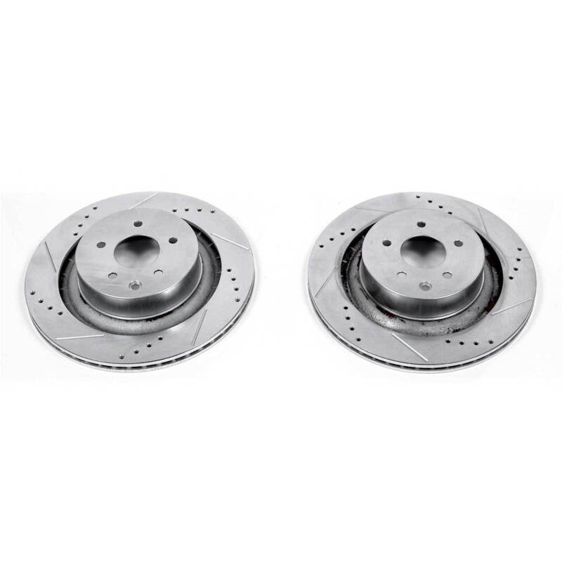 PowerStop Power Stop 08-13 Infiniti G37 Rear Evolution Drilled & Slotted Rotors - Pair