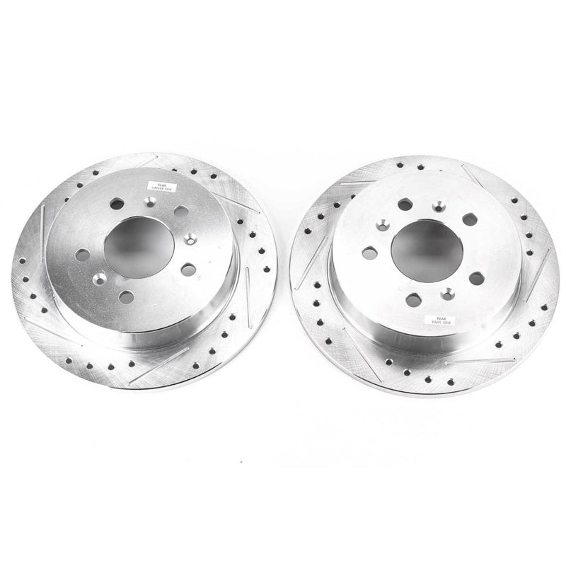 PowerStop Power Stop 08-09 Buick Allure Rear Evolution Drilled & Slotted Rotors - Pair
