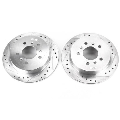 PowerStop Power Stop 08-09 Buick Allure Rear Evolution Drilled & Slotted Rotors - Pair