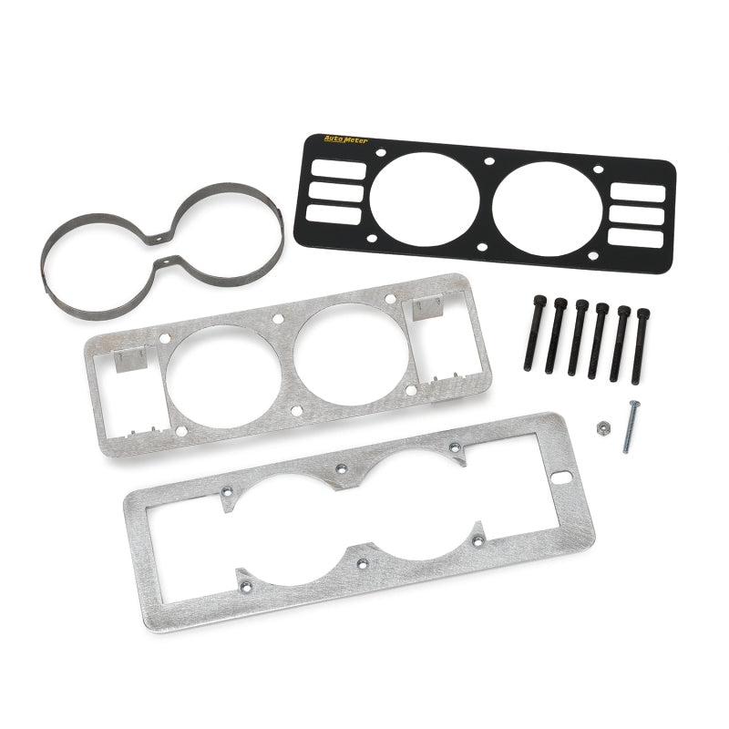 Autometer 87-93 Ford Mustang Black Dual Gauge Cage w/ Vents