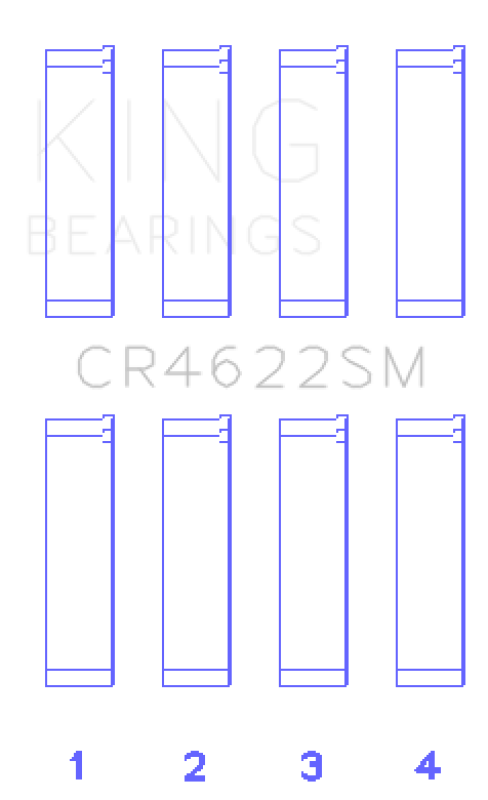 King Engine Bearings Subaru FB20 (Size +0.5mm) Connecting Rod Bearing Set