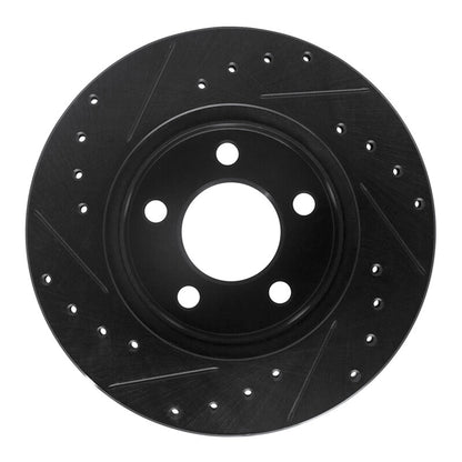 R1 Concepts R1 95-02 Ford Ranger (USA/Canada) Front Right Drilled & Slotted Black Brake Rotor