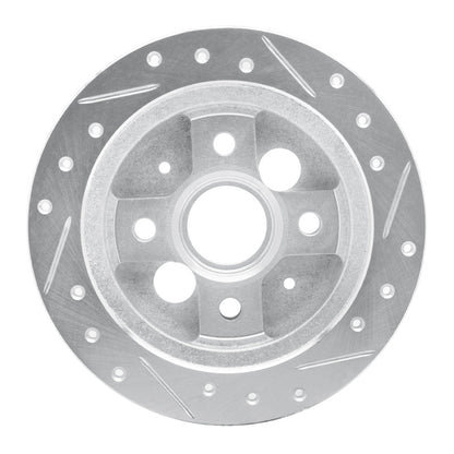 R1 Concepts R1 86-89 Acura Integra Rear Left Drilled & Slotted Silver Brake Rotor