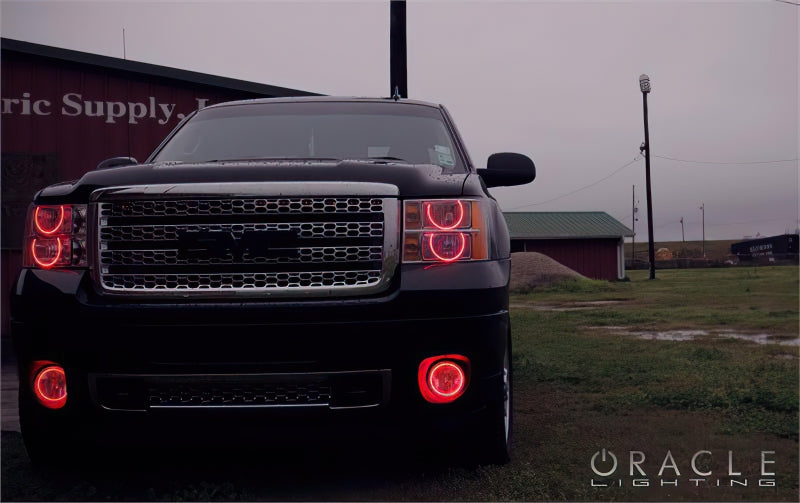 ORACLE Lighting Oracle 08-13 GMC Sierra LED Round Ring Headlight Halo Kit - Blue