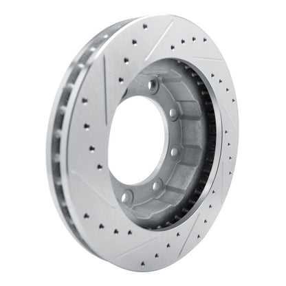 R1 Concepts R1 77-00 Chevrolet V30 & V3500 Pickup Front Right Drilled & Slotted Silver Brake Rotor