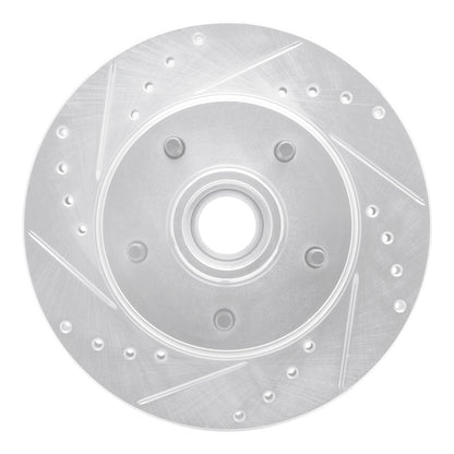 R1 Concepts R1 1970-1981 Buick Estate Wagon Front Left Drilled & Slotted Silver Brake Rotor