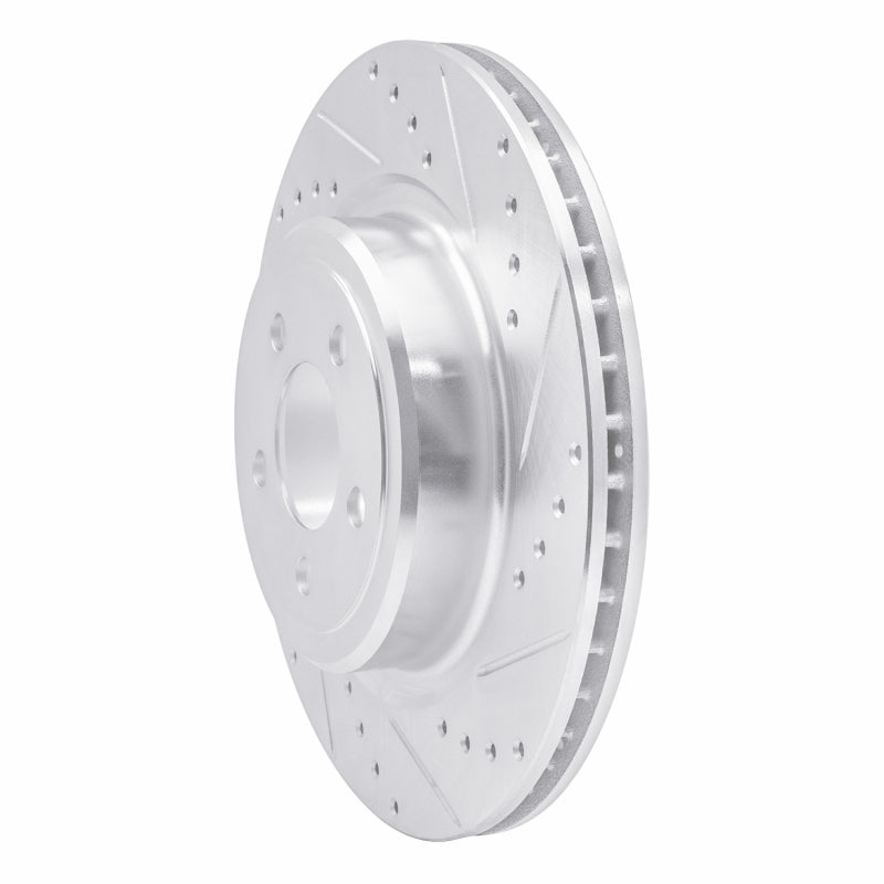R1 Concepts R1 06-23 Dodge Magnum Rear Right Drilled & Slotted Silver Brake Rotor