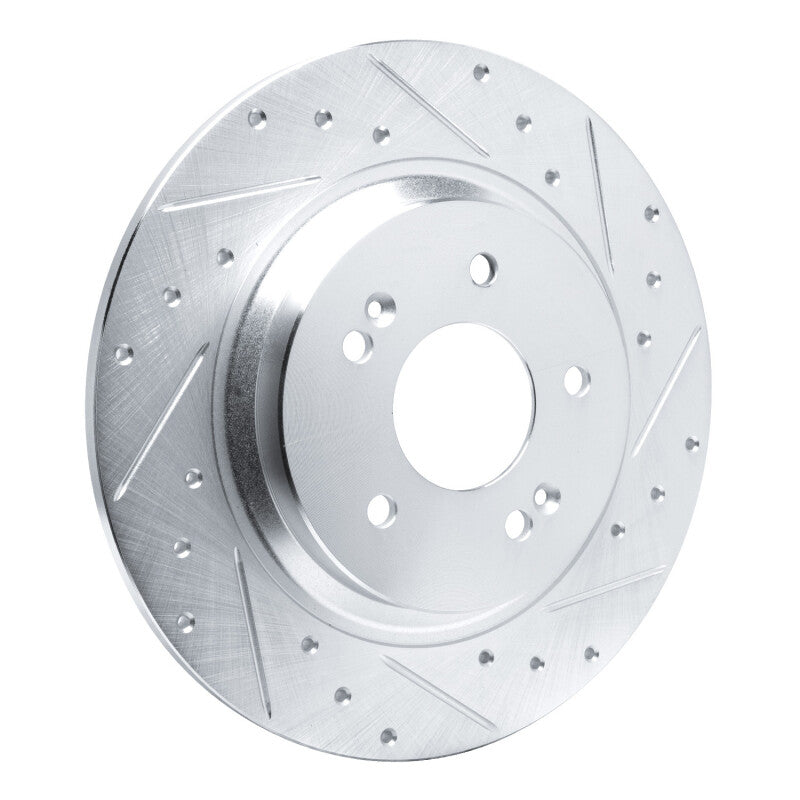 R1 Concepts R1 21-25 Hyundai SANTA FE Rear Right Drilled & Slotted Silver Brake Rotor