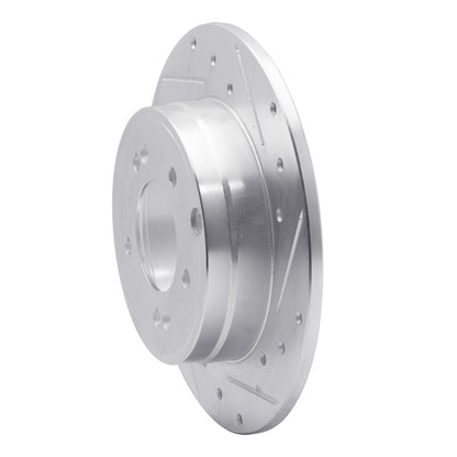 R1 Concepts R1 05-20 Hyundai TUCSON Rear Right Drilled & Slotted Silver Brake Rotor