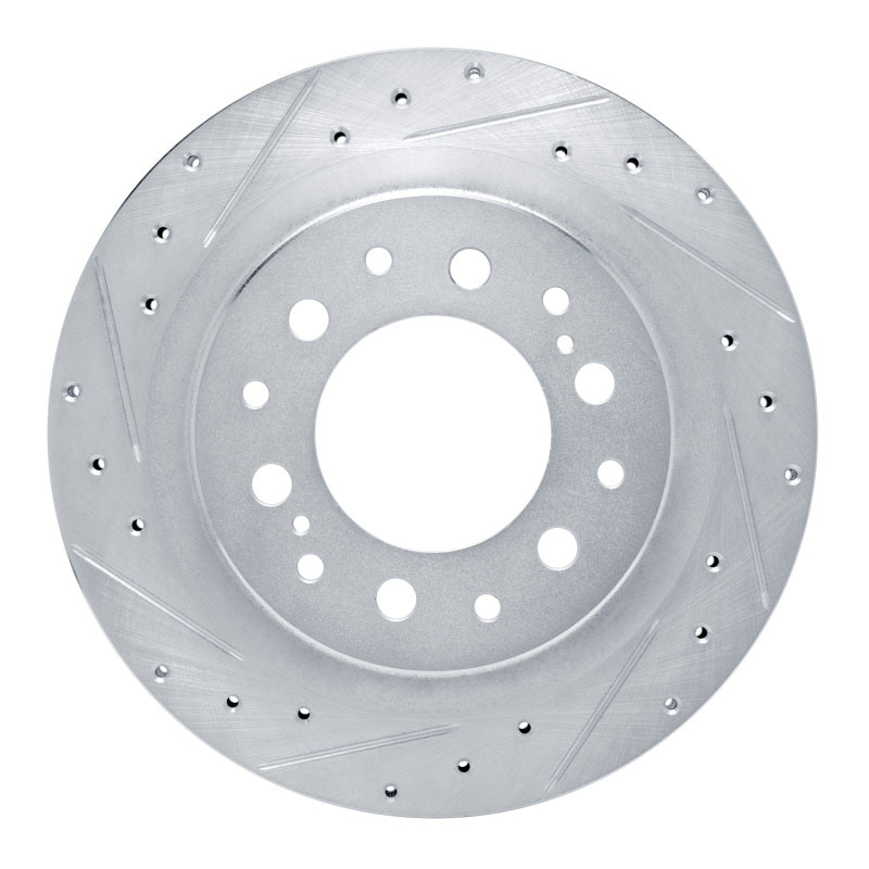 R1 Concepts R1 2022-2025 Lexus LX600 Rear Left Drilled & Slotted Silver Brake Rotor