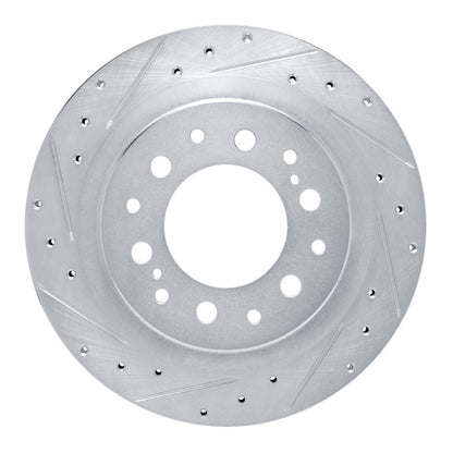 R1 Concepts R1 2022-2025 Lexus LX600 Rear Left Drilled & Slotted Silver Brake Rotor
