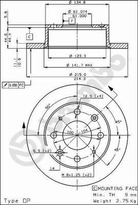 SAF 3434382000 Disc Brake Caliper Repair Kit