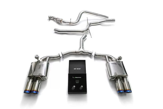 Armytrix Valvetronic Exhaust System Audi A5 B9 Sportback with Blue Coated Tips