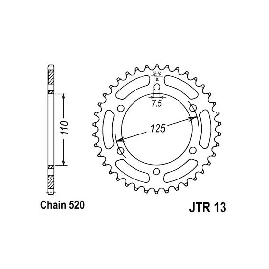 JT JTR13,39 Chain Sprocket