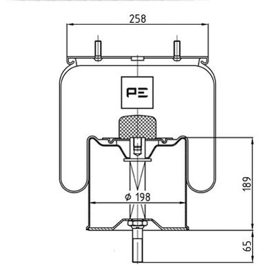 PETERS 084.019-72 Air Suspension Bellow