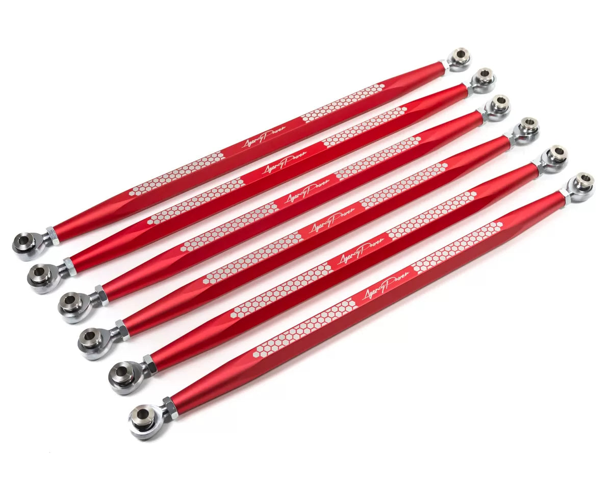 Agency Power AP-BRP-X3-200-RD Adjustable Rear Radius Rod Set Red Can-Am Maverick X3