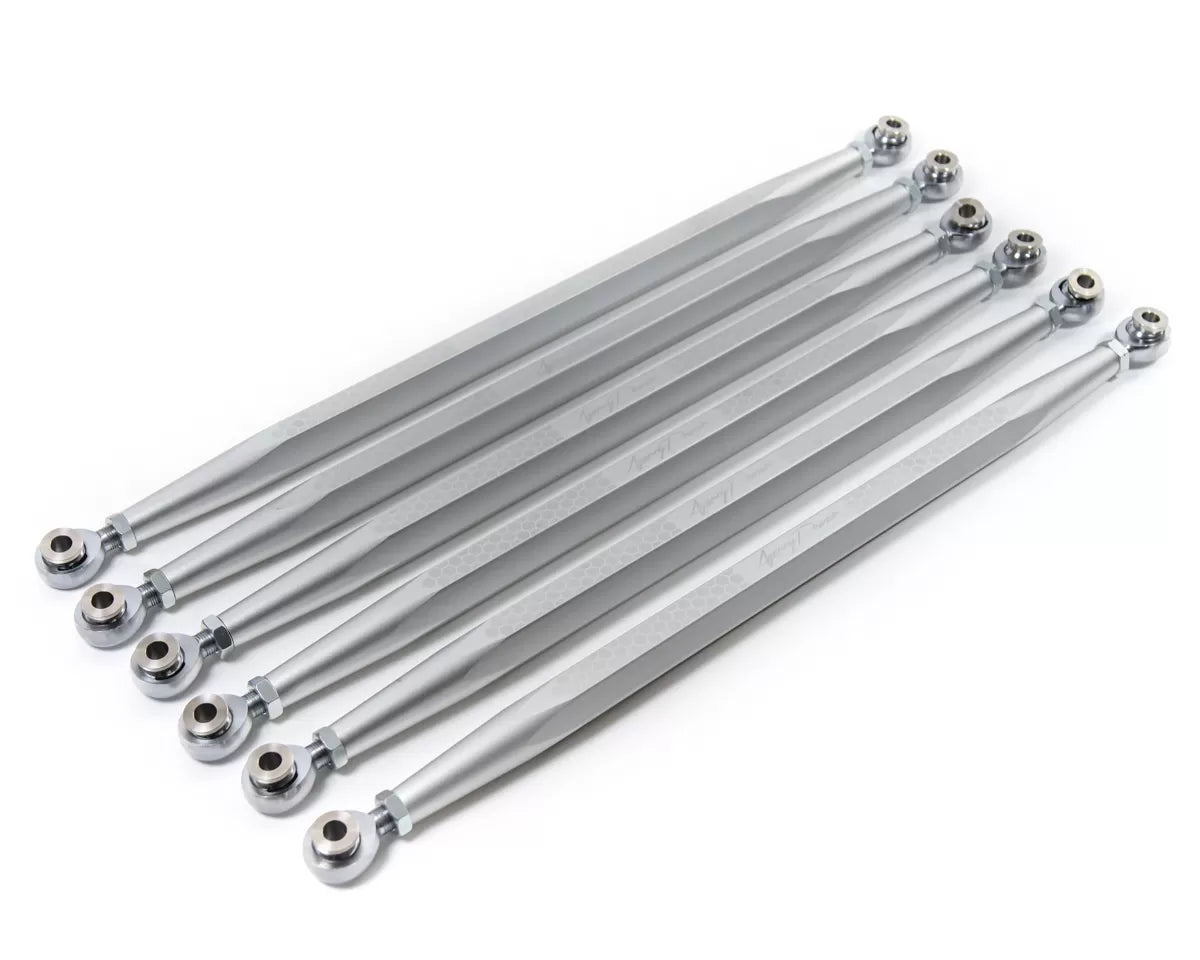 Agency Power AP-BRP-X3-200-SIL Adjustable Rear Radius Rod Set Silver Can-Am Maverick X3