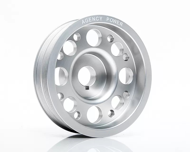 Agency Power AP-GDA-130S Lightweight Silver Crank Pulley Subaru WRX/STI 02-07