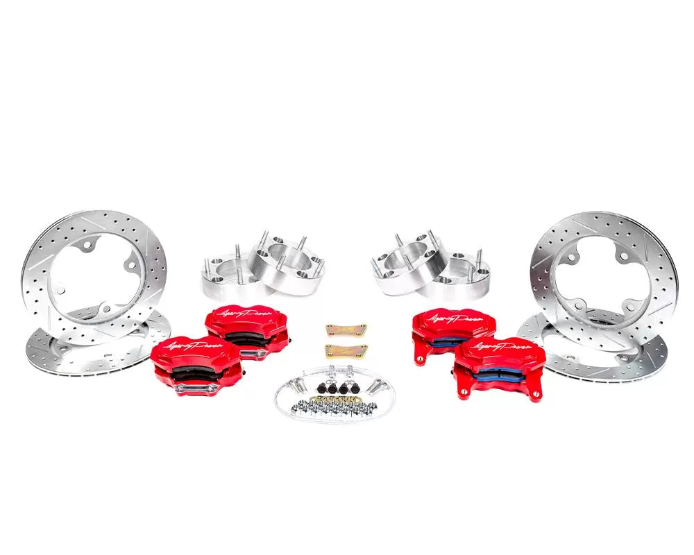 Agency Power AP-RZR-460-RD Big Brake Kit Front and Rear Red Polaris RZR Turbo