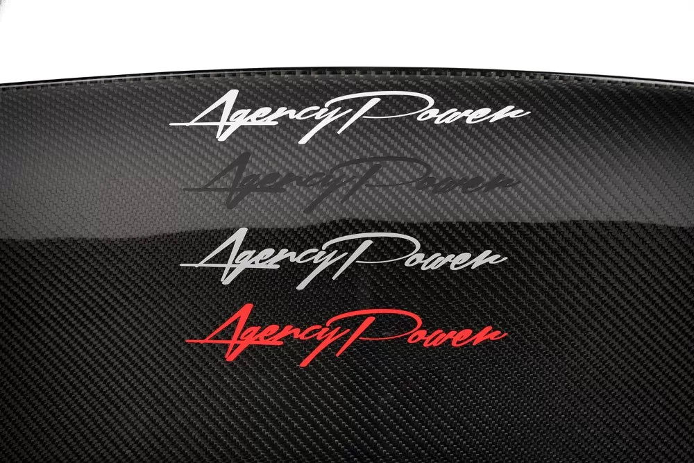 Agency Power AP-STICKER-RD 8" Script Logo Decal - Red