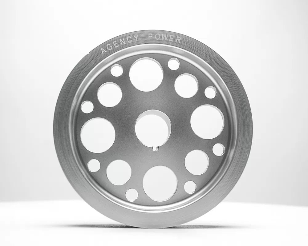 Agency Power AP-CZ4A-130S Lightweight Crank Pulley Silver Mitsubishi EVO X 08-15