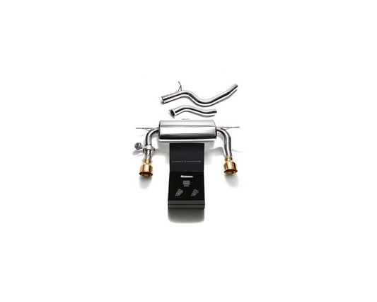 Armytrix Valvetronic Exhaust System Audi TT MK3 8S with Dual Gold Tips