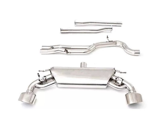 Armytrix Stainless Steel Valvetronic Exhaust System Audi TTRS 8S with Chrome Silver Tips
