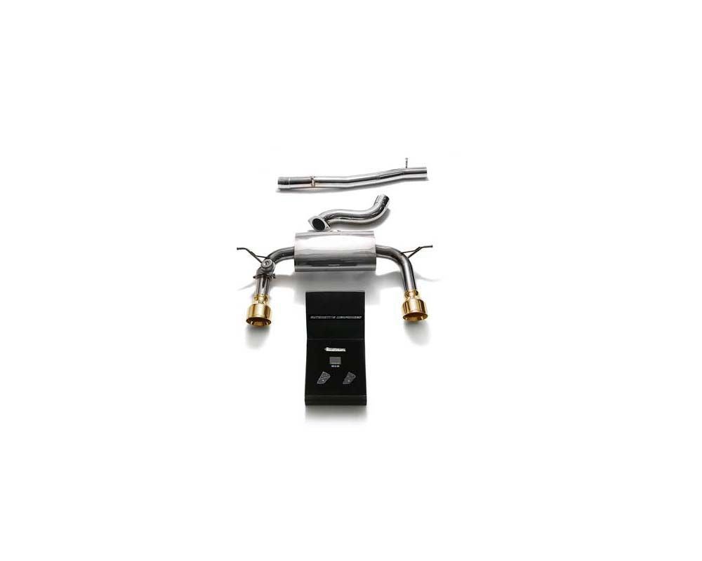 Armytrix Valvetronic Exhaust System Audi TT Quattro MK3 8S with Dual Gold Tips