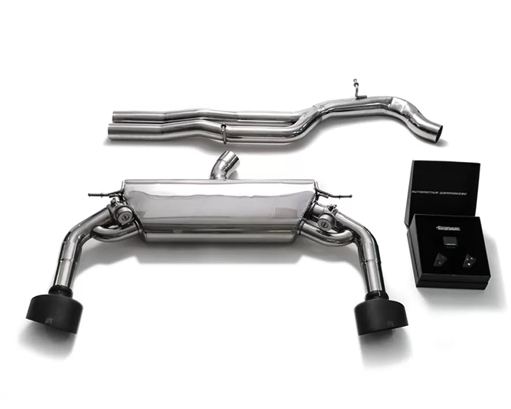 Armytrix Valvetronic Exhaust System Audi Turbo RS3 8V with Matte Black Tips
