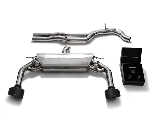 Armytrix Valvetronic Exhaust System Audi Turbo RS3 8V with Matte Black Tips