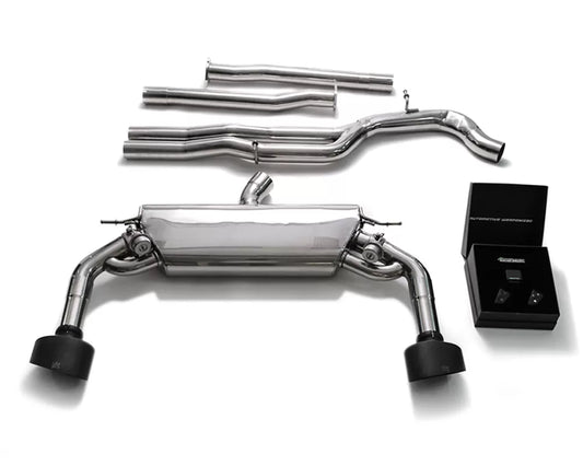 Armytrix Valvetronic Exhaust System Audi Sportback RS3 8V with Matte Black Tips