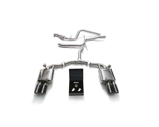 Armytrix Stainless Steel Valvetronic Exhaust System Audi A4 B9 with Carbon Tips