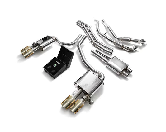 Armytrix Valvetronic Exhaust System Audi S4 S5 with Gold Tips