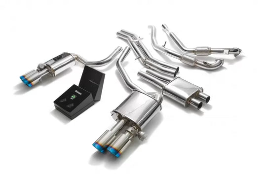 Armytrix Valvetronic Exhaust System Audi S4 S5 with Blue Coated Tips