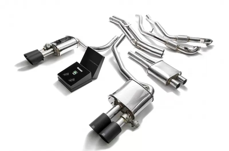 Armytrix Valvetronic Exhaust System Audi S4 S5 with Matte Black Tips
