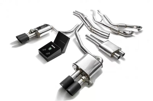 Armytrix Valvetronic Exhaust System Audi S4 S5 with Matte Black Tips