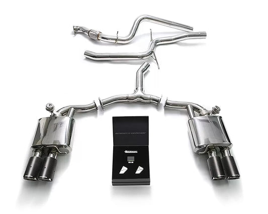 Armytrix Valvetronic Exhaust System Audi A5 B9 Sportback with Carbon Tips