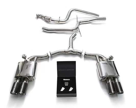 Armytrix Valvetronic Exhaust System Audi A5 B9 Quattro with Carbon Tips