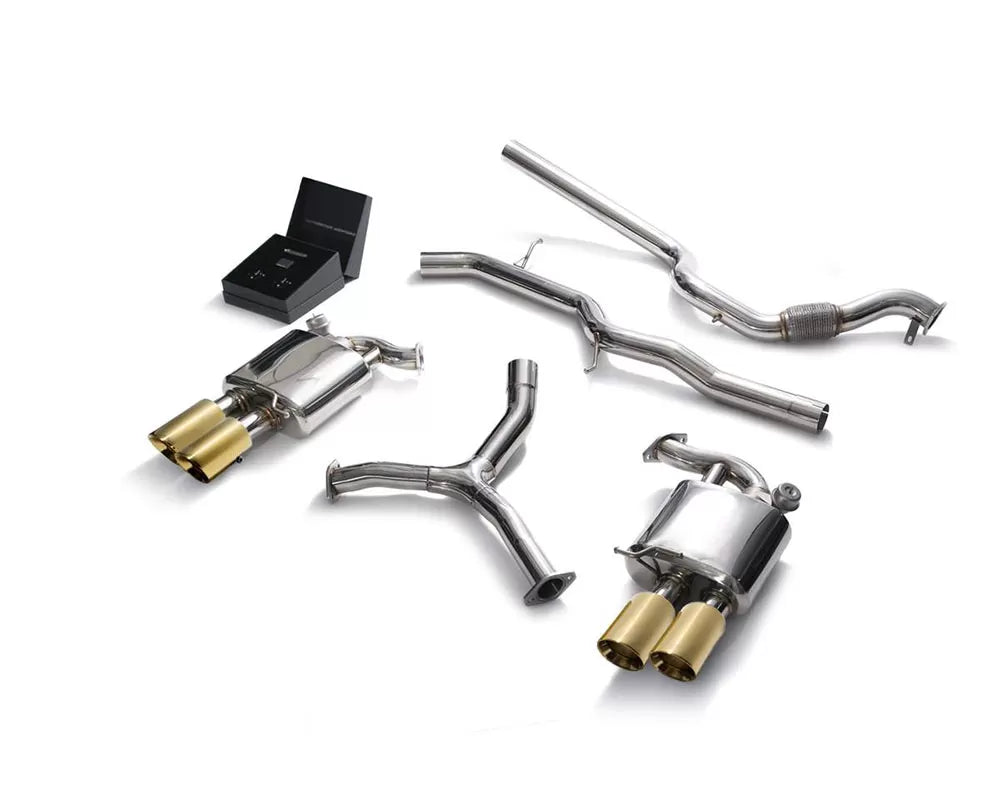 Armytrix Valvetronic Exhaust System Audi A5 B9 Quattro with Gold Tips