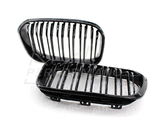 AUTOID BMW F20 F21 LCI Gloss Black Kidney Grilles (Inc. 118i, 125i, M135i & M140i)