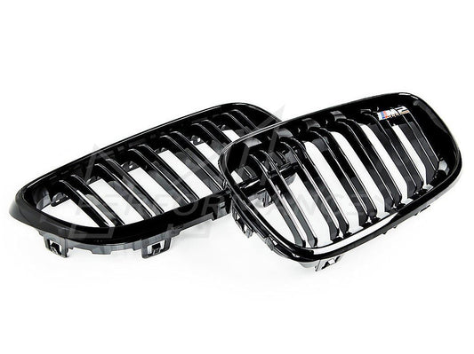 AUTOID BMW F22 F23 F87 Gloss Black Kidney Grilles (Inc. 218d, M235i, M240i & M2)