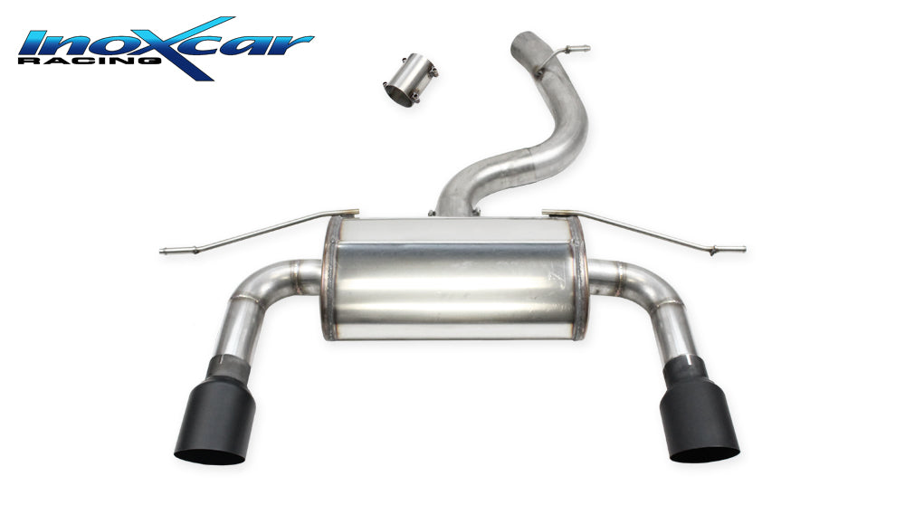 InoXcar AUTT.09.10CBLACK AUDI TT (Type 8S) 45TFSI 2.0 (245cv) Rear Silencer With End Pipe Diam. 100 Racing Black Ceramic R+L