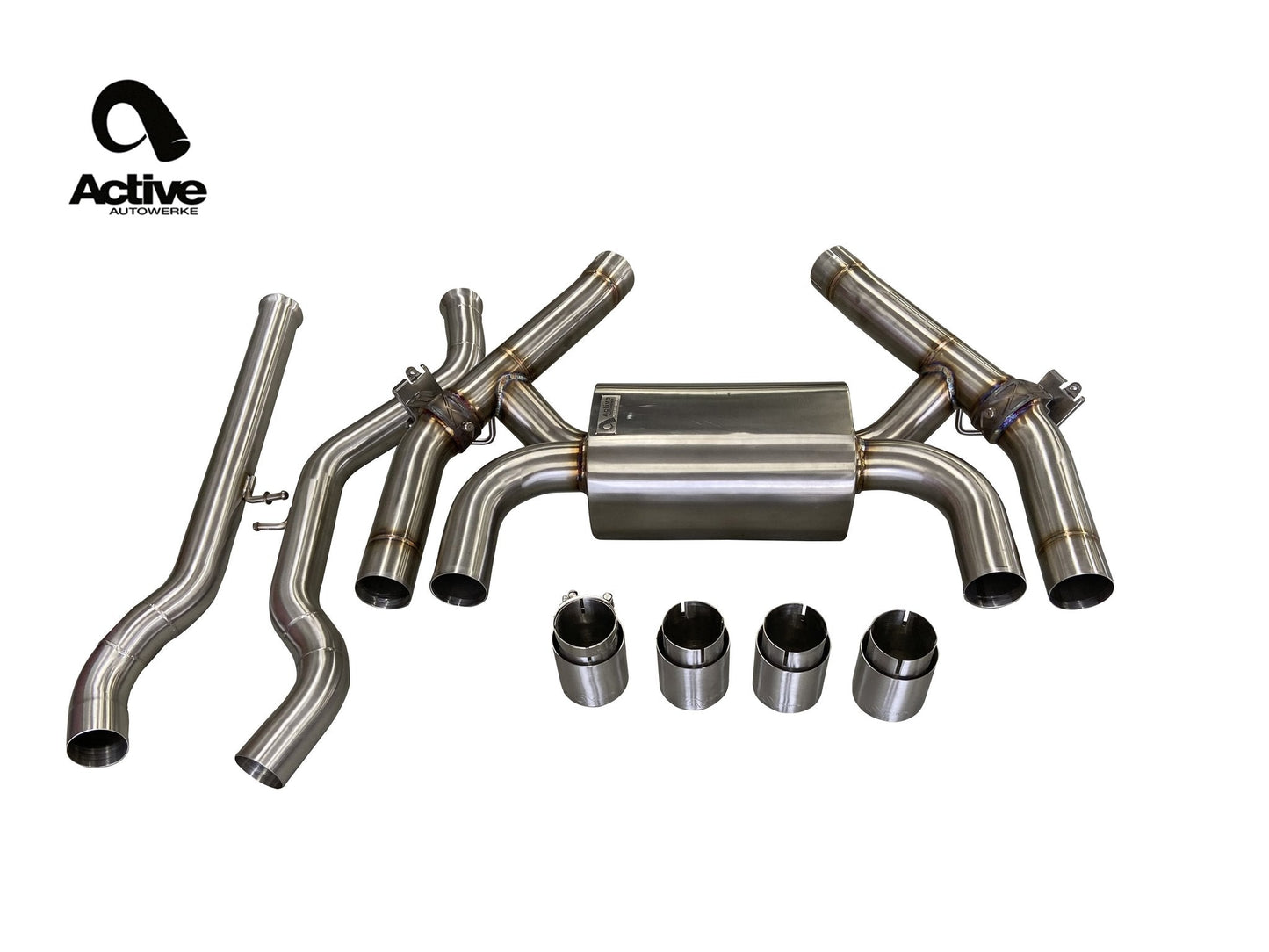 Active Autowerke BMW F87 LCI M2 Competition Valved Rear Axle-Back Exhaust - ML Performance US