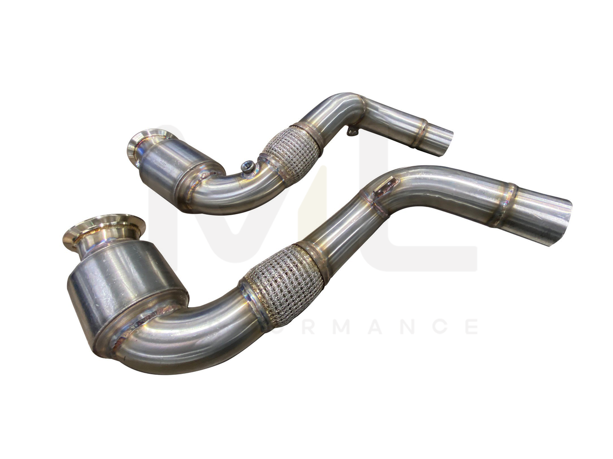 Active Autowerke BMW S63 N63 E70 E71 F85 F86 Sport Cat Downpipe (Inc. X5 50ix, X6 50ix, X5 M & X6 M) - ML Performance US