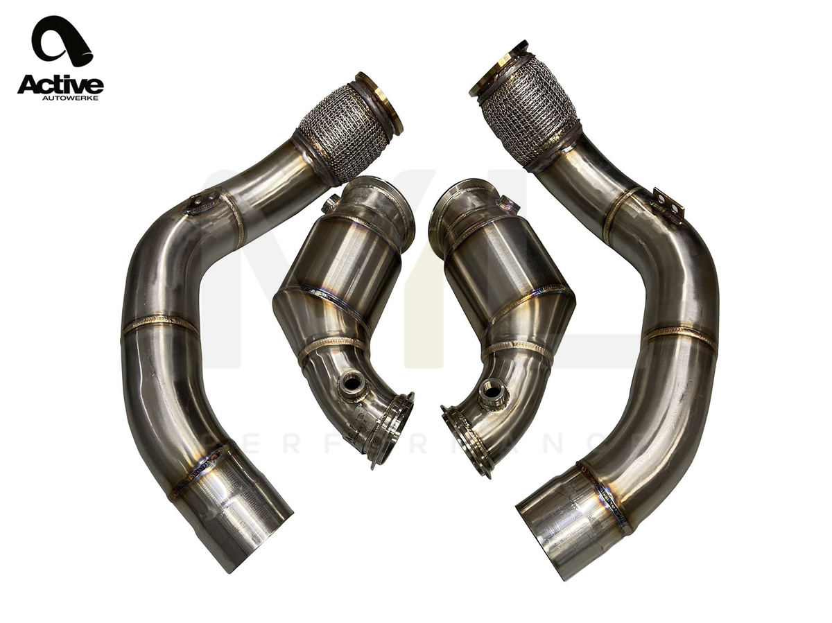 Active Autowerke BMW S63 F90 F91 F92 F93 Sport Cat Downpipe (M5 & M8) - ML Performance US