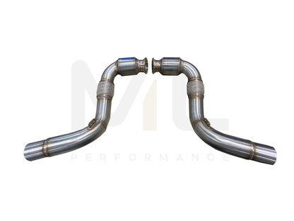 Active Autowerke BMW S63 N63 E70 E71 F85 F86 Sport Cat Downpipe (Inc. X5 50ix, X6 50ix, X5 M & X6 M) - ML Performance US