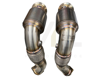Active Autowerke BMW S63 N63 E70 E71 F85 F86 Sport Cat Downpipe (Inc. X5 50ix, X6 50ix, X5 M & X6 M) - ML Performance US