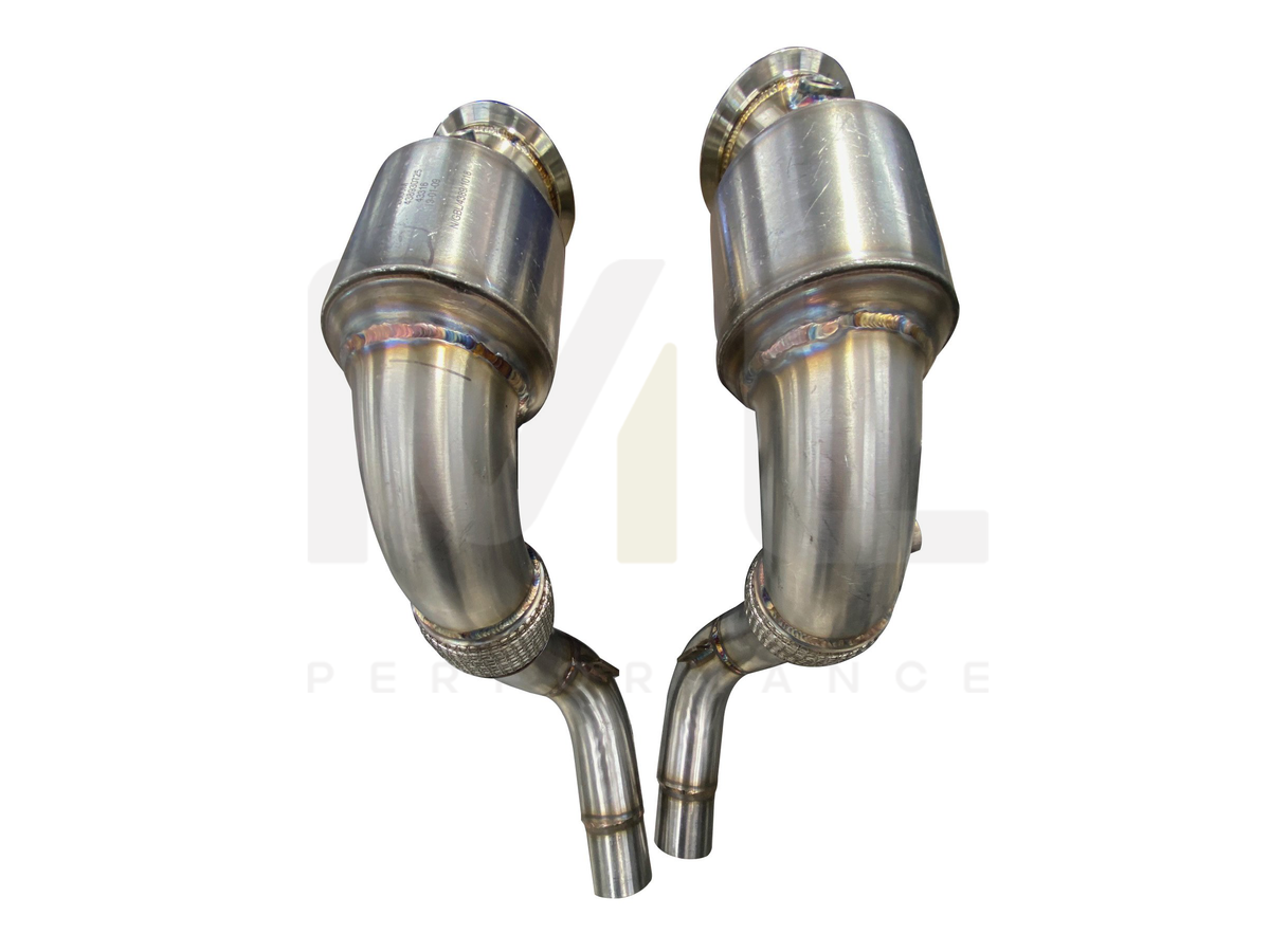 Active Autowerke BMW S63 N63 E70 E71 F85 F86 Sport Cat Downpipe (Inc. X5 50ix, X6 50ix, X5 M & X6 M) - ML Performance US