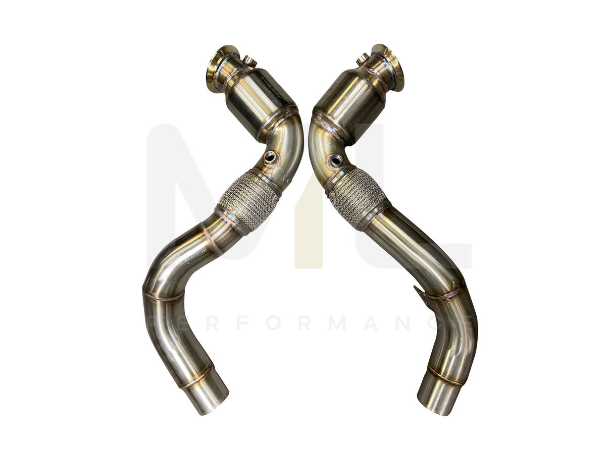 Active Autowerke BMW S63 N63 E70 E71 F85 F86 Sport Cat Downpipe (Inc. X5 50ix, X6 50ix, X5 M & X6 M) - ML Performance US